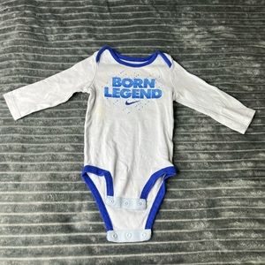 Nike long sleeved onesie. Size 3/6 Months